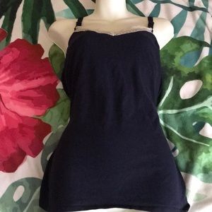 Navy blue Nursing tank top
